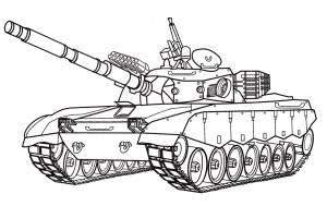 Раскраска Танк T-85