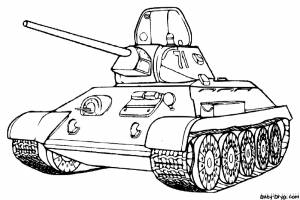 Раскраска Танк Т-71 на 9 мая