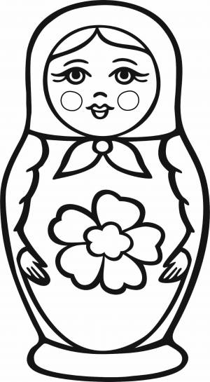 Трафарет Матрешка №2