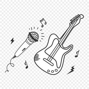 простой ручной росписью граффити музыкальный инструмент PNG , музыкальный клипарт, гитара, Музыка PNG картинки и пнг PSD рисунок для й загрузки