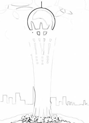 Раскраска Байтерек