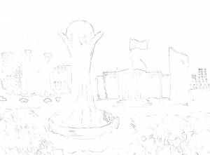 Раскраска Байтерек