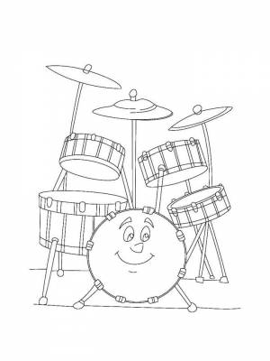 Раскраски Музыкальные инструменты   в формате