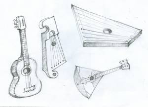 Как нарисовать русские народные инструменты