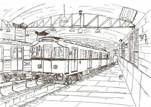 Раскраски Метро Поезд Номерной