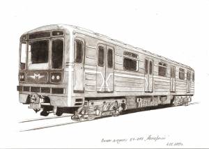 Вагон метро рисунок