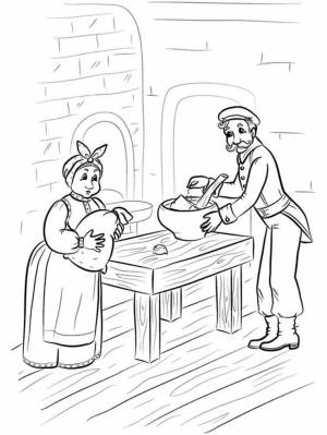 Раскраска Каша из топора
