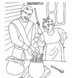 Рисунок к сказке каша из топора
