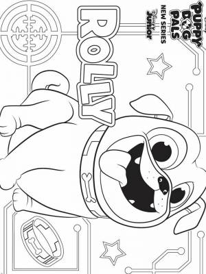 Раскраска Дружные мопсы  в формате  онлайн