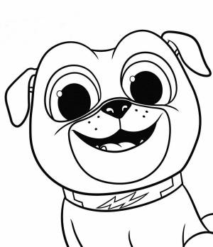 Раскраски Дружные мопсы