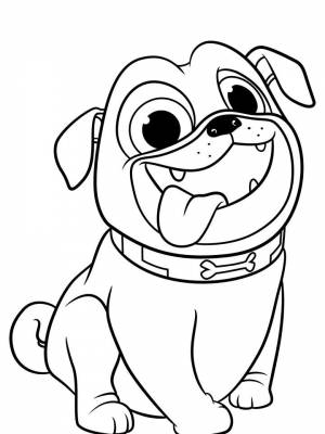 Раскраски Мопс   в формате