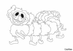 Раскраска Пи Джей Мопс-О-Гусеница