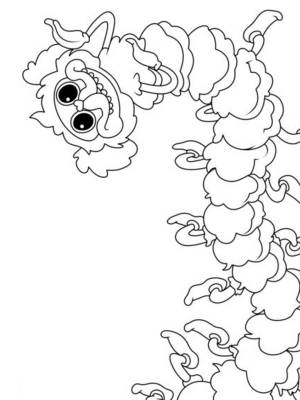 Раскраски Мопс Гусеница