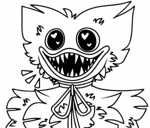 Раскраска Киси Миси влюблена