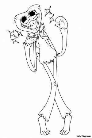 Раскраска Кисси Мисси и Хаги Ваги