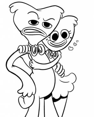 Раскраска № 4191 Хаги Ваги и Киси Миси