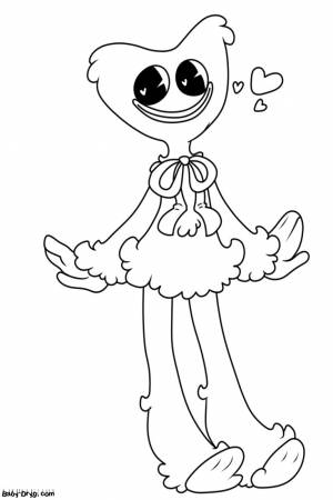 Раскраска Киси Миси ждёт Хаги Ваги