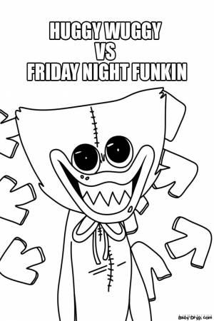 Раскраска Киси Миси ждёт Хаги Ваги