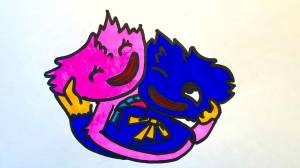 Как нарисовать Киси Миси и Хаги Ваги