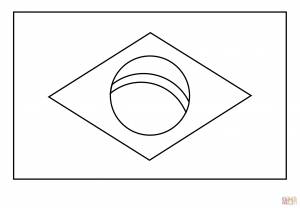 Раскраска Флаг Брази эмодзи
