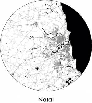 Карта города южная америка бразя натал векторная иллюстрация