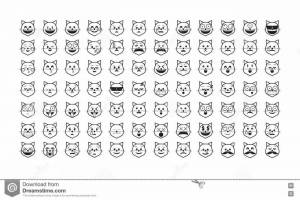 Раскраски Маленькие для наклеек смайлики