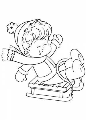 Раскраски Зимние забавы