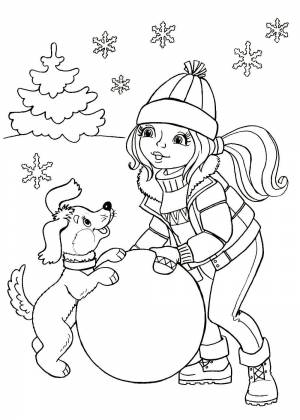 Раскраски Зимние забавы