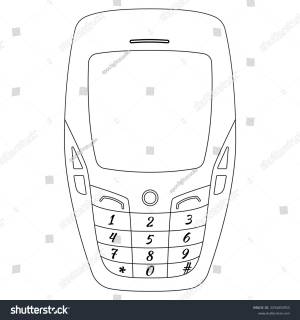 Classic Keypad Mobile Phones Coloring Pages