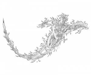 Pаскраска Человеческий факел 81617