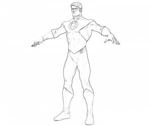 Pаскраска Зеленый Фонарь 81328