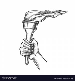 Факел раскраска для детей