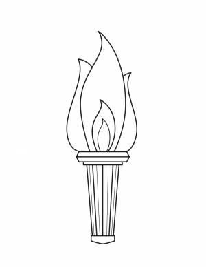 Факел раскраска для детей
