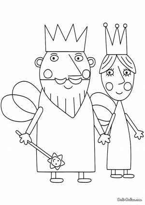 Раскраска Король и Королева Чертополох