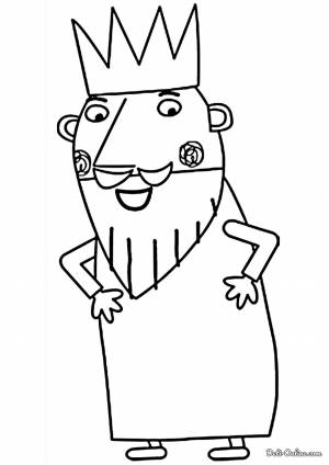 Раскраска Король Чертополох смеётся