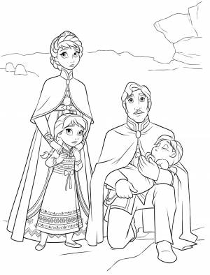 Раскраска Король и королева Эренделла