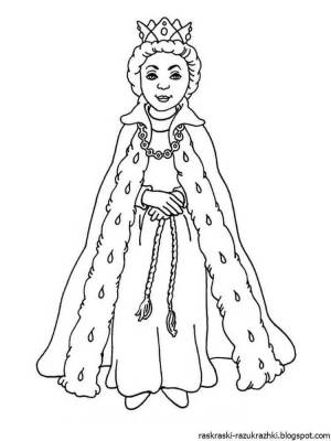 Картинка королева раскраска
