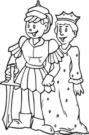 Король раскраска для детей