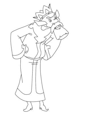 Раскраски Раскраска Король из мультфильма Персонаж из мультфильма Диснеевские мультфильмы