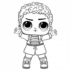 Раскраска ЛОЛ мальчик король Пчёл