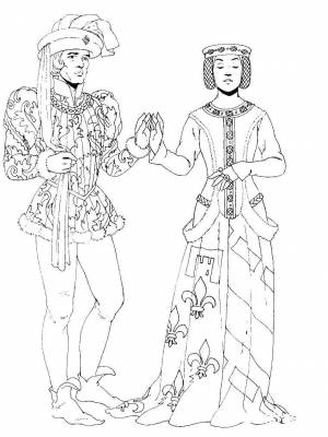 Раскраски король, Раскраска Король и королева мода