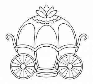 черно-белая иконка кареты на белом фоне средневековая колесница сказочный король карета иллюстрация  раскраска pagexa