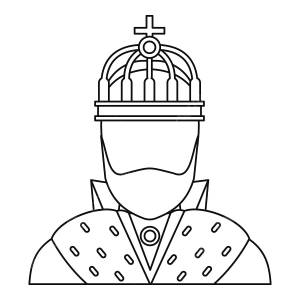 рисунок значок короля в стиле структуры PNG , король рисунок, средневековые, король PNG картинки и пнг рисунок для й загрузки