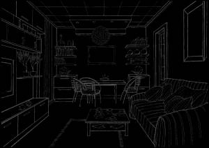 Раскраска Комната для Барби