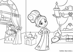 Раскраска Комната настоящей леди