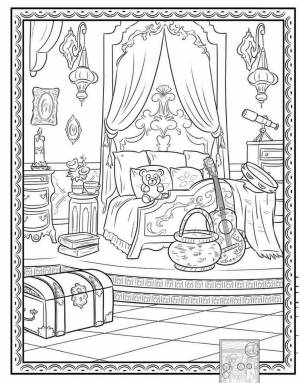 Раскраска комната принцессы Елены