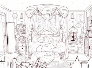 Раскраски комнаты для котиков