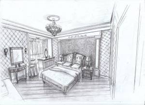 Как нарисовать комнату карандашом поэтапно для начинающих легко