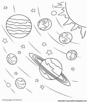 Раскраски Космос и планеты для детей