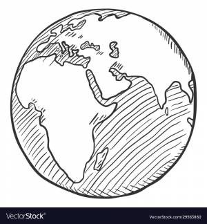 Рисунок планеты земля карандашом